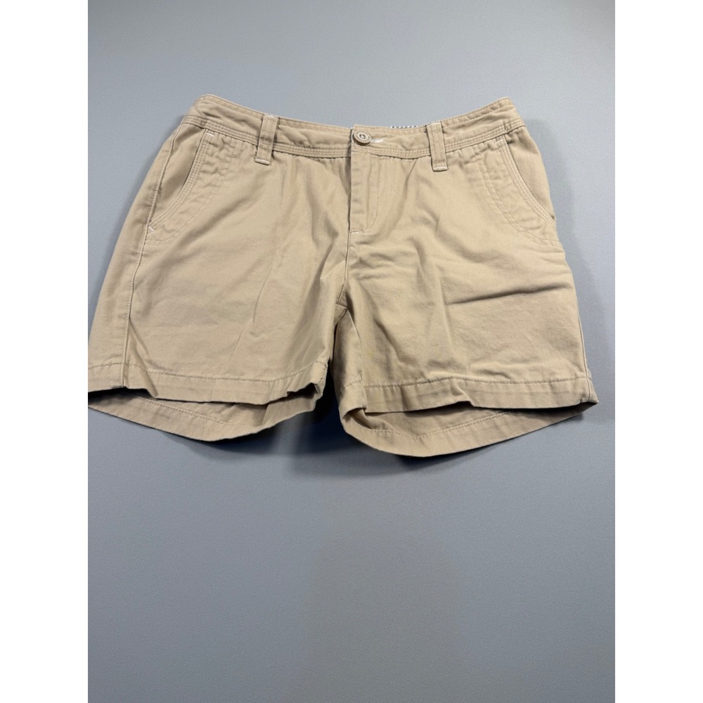 Natural Reflections Womens Khaki Chino Shorts Size 4 Tan Cotton Twill Hiking